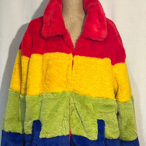 Anthropologie faux fur car coat with front pockets - Picture 3 of 6